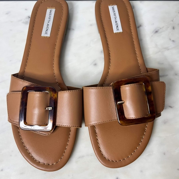 Saks Fifth Avenue Shoes - Saks Fifth Avenue cognac sandals
